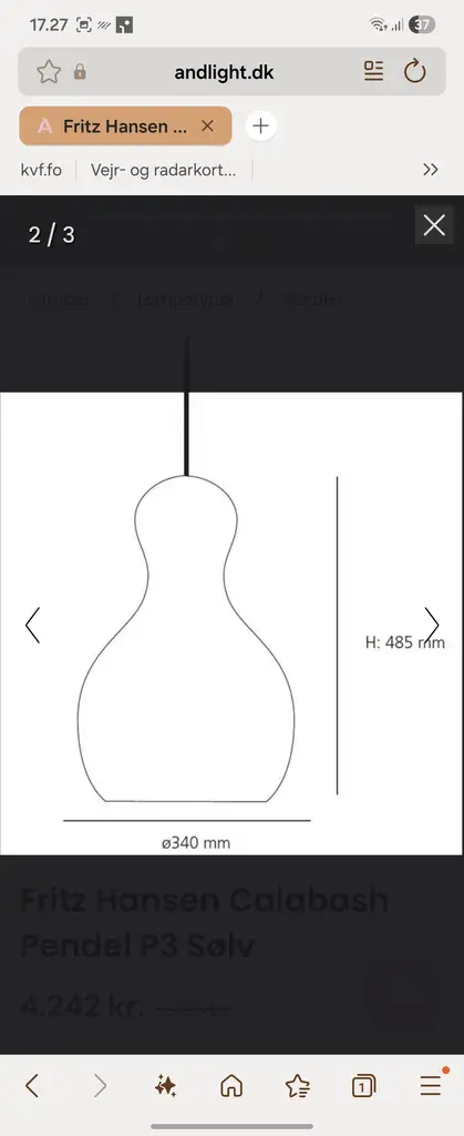 Fritz Hansen lampa - Image 3